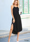 Vestido negro de primavera y verano